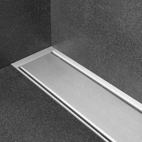 Ralo linear de chuveiro em aço inoxidável escovado - MULTI WALL - ESS Easy Drain - de alta resistência