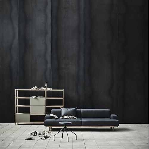 Sofá de design escandinavo - REASON - Bruunmunch Furniture ApS - em tecido / com almofadas / azul