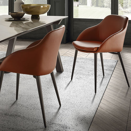 Cadeira contemporânea - GALERA - DRESSY - para ambiente interno / em veludo / em couro