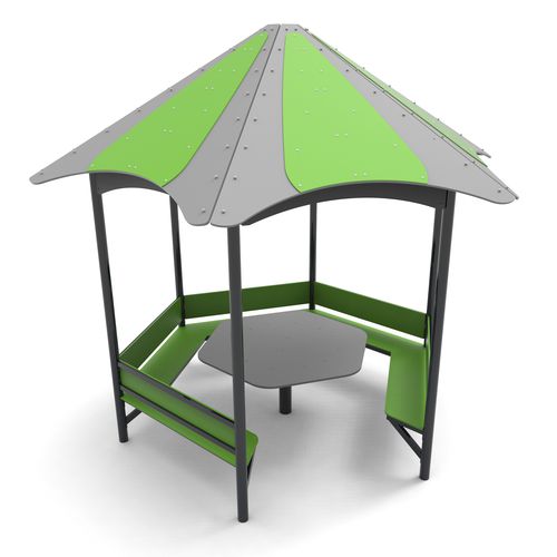 Gazebo em aço galvanizado - 0016001  - Free Kids s.c. - em HPL / em HPL / com estrutura metálica