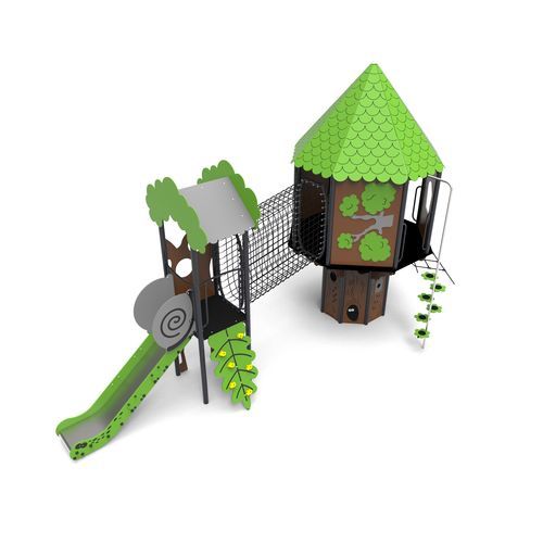 Estrutura lúdica para parque infantil - DND-09 - Free Kids s.c. - metálica / em PEAD / para escalada