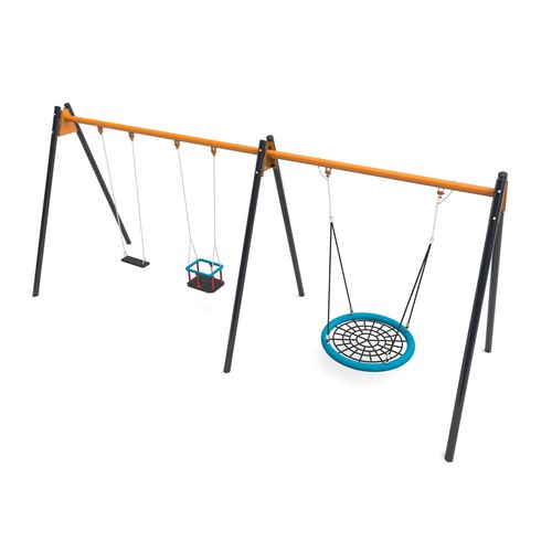 Balanço metálico - 0020011  - Free Kids s.c. - múltiplo / para playground / com assento plano