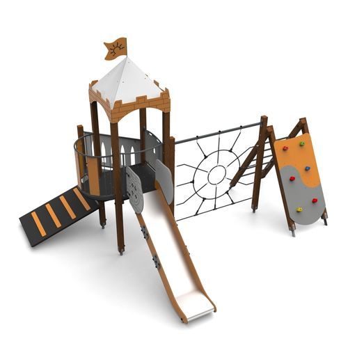 Estrutura lúdica para parque infantil - CASTLE 5   - Free Kids s.c. - para creche / para edifício de uso público / para coletividade