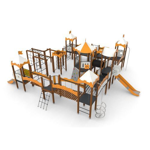 Estrutura lúdica para parque infantil - CASTLE 13   - Free Kids s.c. - em madeira / modular / para escalada