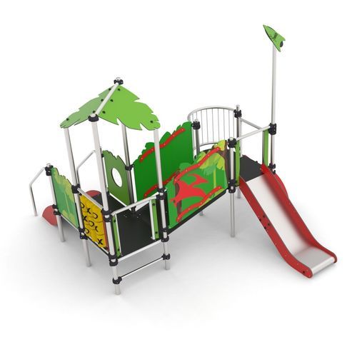 Estrutura lúdica para parque infantil - JURA 2 - Free Kids s.c. - metálica / modular / com cobertura