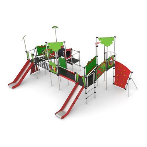 Estrutura lúdica para parque infantil - JURA 4  - Free Kids s.c. - metálica / modular / com cobertura