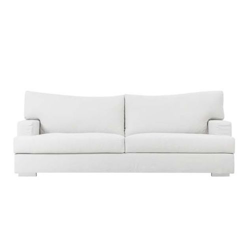 Sofá contemporâneo - NICOLA - Paulo Antunes - em tecido / branco / de 2 lugares