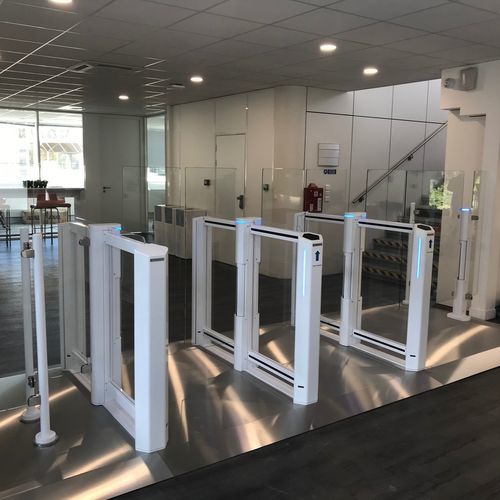 Catraca de portas retráteis para controle de acesso automático - PASO-Evo - OLLAGNIER SCA - de segurança / em vidro temperado / antifraude