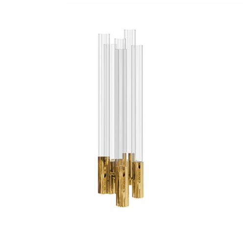 Arandela contemporânea - BURJ - Maison Valentina - para ambiente interno / em latão / em latão banhado a ouro
