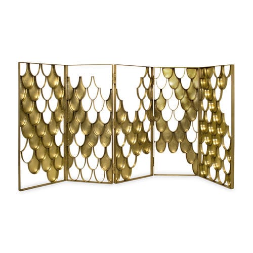 Biombo de design original - KOI - Maison Valentina - em latão / em latão escovado / dourado