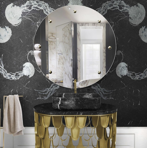 Painel decorativo de parede - ABISM JELLYFISH SURFACE - Maison Valentina - em alumínio / com motivos impressos