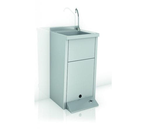 Cuba com pés - GW08 50 04 01 - genwec - em aço inoxidável / com pedal / retangular