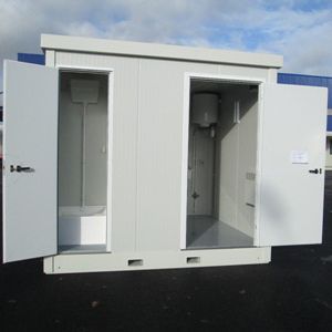 Construção em contêiner para canteiro de obras - CONTAINERS SOLUTIONS - para estabelecimento público / para uso industrial / para vestiário