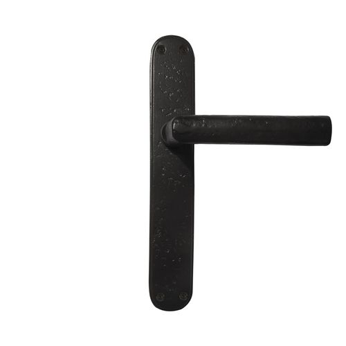 Maçaneta para porta - PH1930 /P40 - Dauby - em ferro envelhecido / em metal bruto / em bronze branco