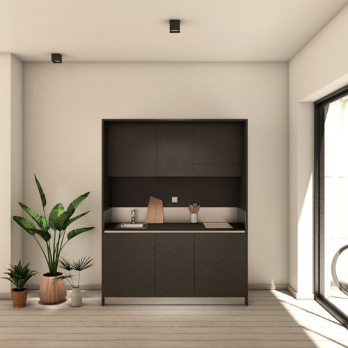 Kitchenette moderna - ARIA 164 169 - MiniCucine.com - compacta / em laminado melamínico / monobloco