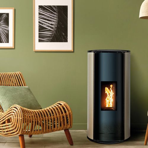 Salamandra a pellets - HOLLY  - BESTOVE - 8 kW / de instalação livre / contemporânea