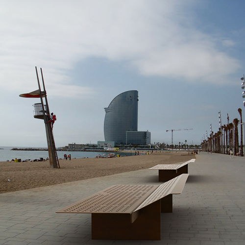 Espreguiçadeira contemporânea - ELES CHAISE LONGUE - THE ITALIAN LAB SRL - em aço galvanizado / para espaço público