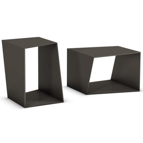 Banqueta contemporânea - CLUB - THE ITALIAN LAB SRL - com base em chapa de aço / para espaço público / para ambiente externo