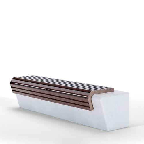 Banco para espaço público contemporâneo - FLAT 1 SEAT RECY - THE ITALIAN LAB SRL - em aço galvanizado / em plástico reciclado / sem encosto