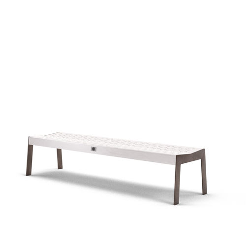 Banco para espaço público contemporâneo - MALL ELES - THE ITALIAN LAB SRL - em aço galvanizado / em aço revestido a pó / em chapa de aço