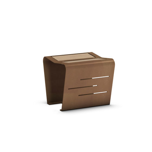 Banqueta contemporânea - MAC WOOD - THE ITALIAN LAB SRL - em madeira exótica / com base em chapa de aço / com base tipo trenó