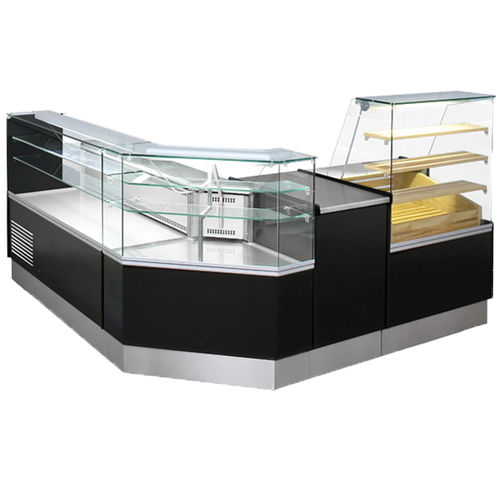 Vitrina refrigerada tipo balcão - KALI - Jimo Cooling Technology - para loja / com iluminação / sob medida