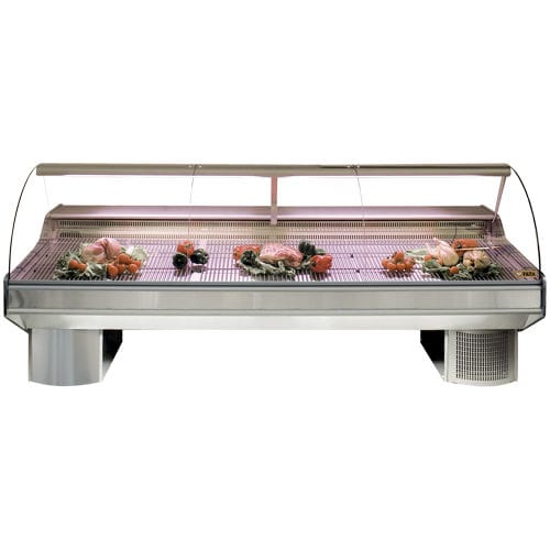 Vitrina refrigerada tipo balcão - COLUMN FEET - Jimo Cooling Technology - para açougue / com iluminação