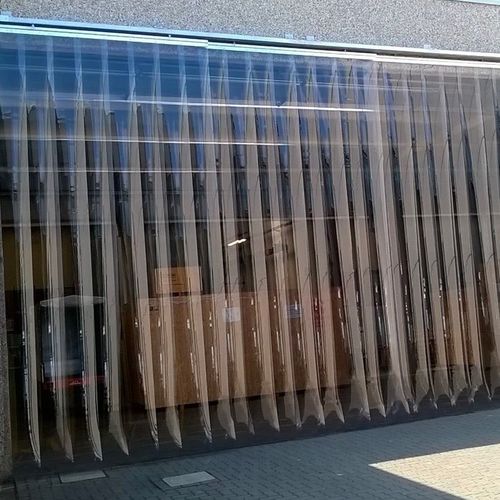 Porta industrial de correr - DAPSTRIP - Apostoli Daniele - flexível em tiras / em chapa de aço / em aço galvanizado