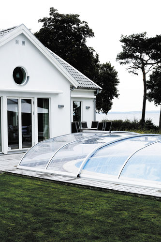 Cobertura de piscina baixa - NOVA COMFORT - Gullberg & Jansson AB - de correr / de alumínio / motorizada