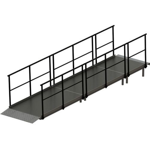 Rampa para pessoas com mobilidade reduzida - Mott Mobile Systeme GmbH &Co. KG - em alumínio / em chapa / para palco