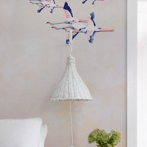Papel de parede contemporâneo - FLAMINGO ROSE - Maison Lévy - em tecido / com animais / rosa
