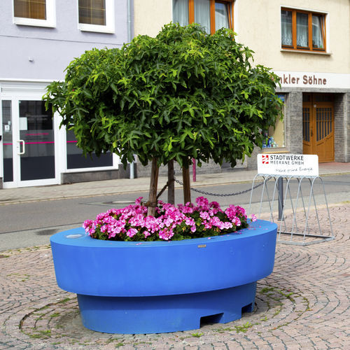 Vaso de jardim em polietileno - Gianto Sito - Terra Group - redondo / para espaço público / para hotel