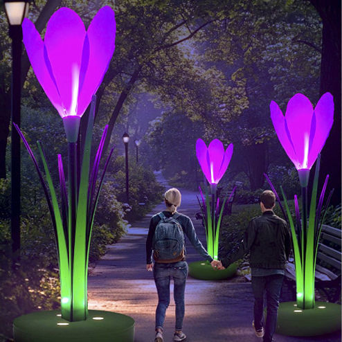 Escultura para ambiente externo - 3D Crocus - Terra Group - para jardim / luminosa / de piso