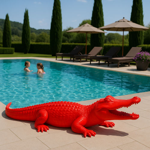 Escultura de fibra de vidro - CROCODILE - Terra Group - para ambiente externo / para jardim / de instalação livre
