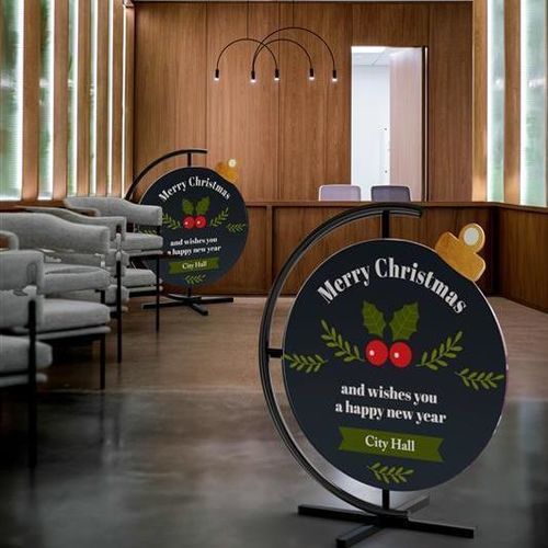 Decoração de Natal em PVC - 2D CHRISTMAS BALL - Terra Group - para espaço público / para edifício de uso público / para loja