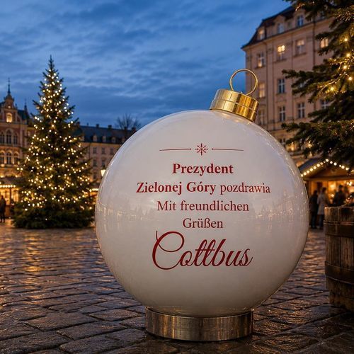 Decoração de Natal de fibra de vidro - PERSONALIZED XXL CHRISTMAS BAUBLE - Terra Group - para espaço público / para loja / à prova de água