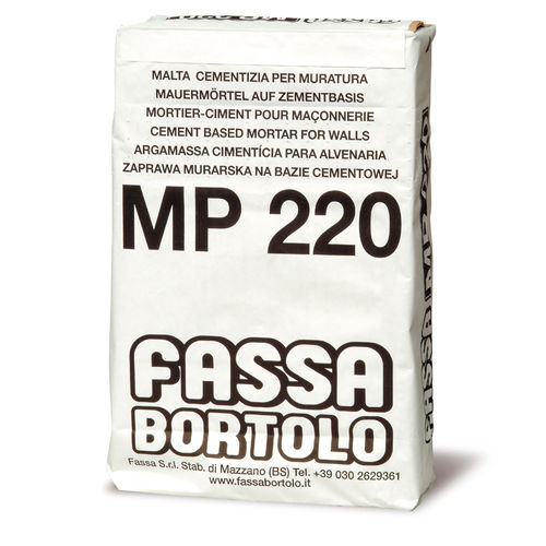 Argamassa de montagem - MP 220 - Fassa Bortolo - para concreto / para alvenaria / de cimento
