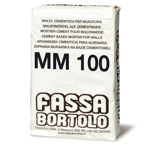 Argamassa de montagem - MM 100 - Fassa Bortolo - para concreto / para alvenaria / de cimento