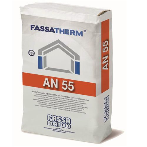 Argamassa colante de vedação - FASSATHERM® AN 55 - Fassa Bortolo - para isolamento térmico pelo exterior (ITE) / de cimento