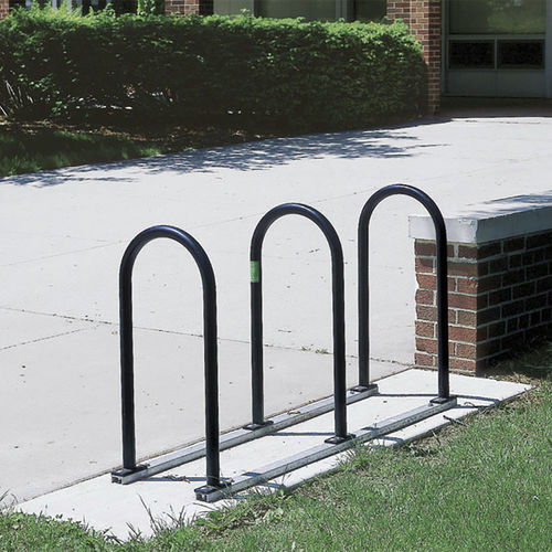 Bicicletário de piso - U-TWO - Madrax - com sistema de segurança / para espaço público / em aço galvanizado