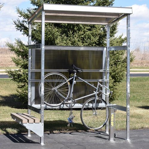 Estação de reparo de bicicletas em aço galvanizado - SHD-BR - Madrax - em policarbonato / com bomba de ar / com kit de ferramentas