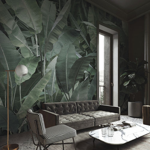 Papel de parede contemporâneo - THAI BANANO - N.O.W. Edizioni - com natureza / com motivos impressos