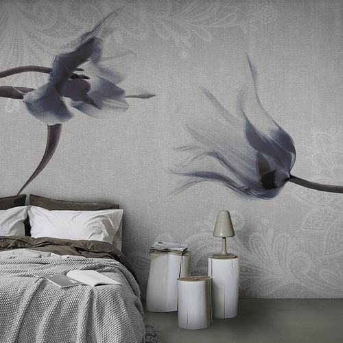 Papel de parede contemporâneo - FLOWER LACE - N.O.W. Edizioni - floral / com motivos impressos