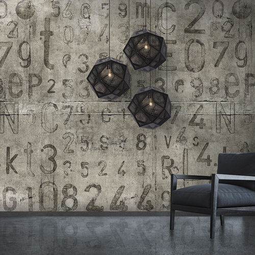 Papel de parede contemporâneo - TYPO - N.O.W. Edizioni - estampado / com motivos impressos / com texto