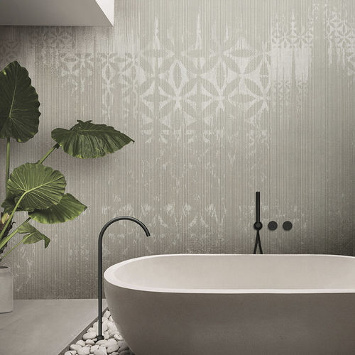 Papel de parede contemporâneo - ORGANIC - N.O.W. Edizioni - em fibra de vidro / estampado / efeito de tecido