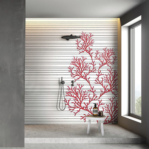 Papel de parede contemporâneo - TRAME E CORALLO - N.O.W. Edizioni - em fibra de vidro / com natureza / listrado