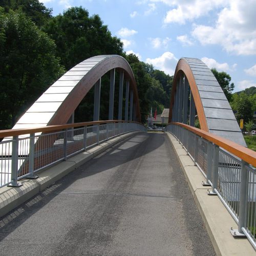 Ponte em aço - HÖNGESBERGER  - TiComTec - em madeira / em concreto / em arco