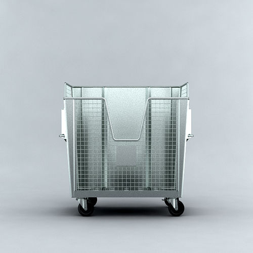 Lixeira contêiner - MESH - Royal Dutch Bammens - em aço galvanizado / com rodas / com tampa