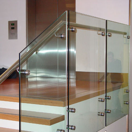 Sistema de fixação em aço inoxidável - Clear glass - para guarda-corpo / para ambiente interno / por pontos