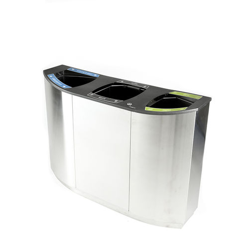 Lixeira pública - WAVE TRIPLE - FINBIN Products/ Lehtovuori Oy - de coleta seletiva / em aço galvanizado / em aço inoxidável